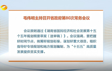 视频丨毛伟明主持召开省政府第80次常务...