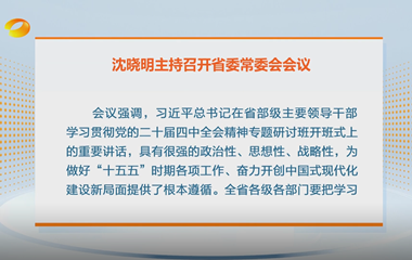 视频丨沈晓明主持召开省委常委会会议强...