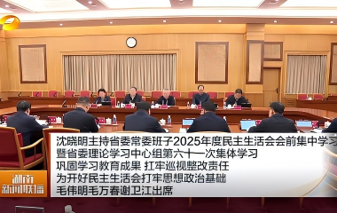 视频丨沈晓明主持省委常委班子2025年度...