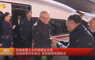 视频丨在湘全国人大代表抵达北京 沈晓明...