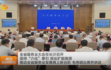 视频丨全省服务业大会在长沙召开 坚持“...