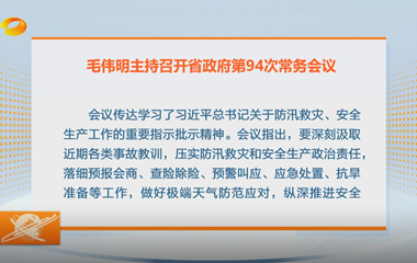 视频丨毛伟明主持召开省政府第94次常务...