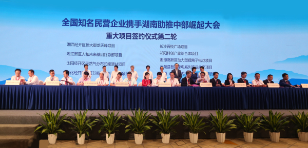 全国知名民营企业携手湖南助推中部崛起大会在