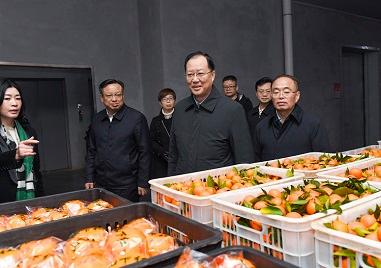 毛伟明在佳惠农产品(冷链)物流产业园考察调研