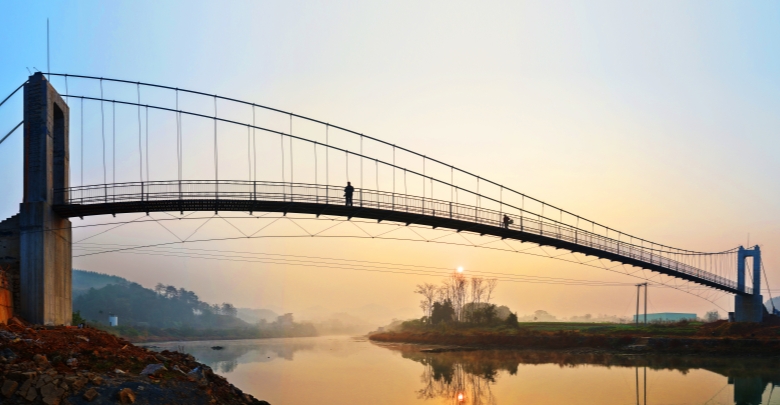 民生吊桥贯通两岸