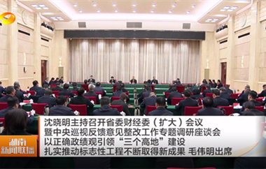 视频丨沈晓明主持召开省委财经委（扩大...