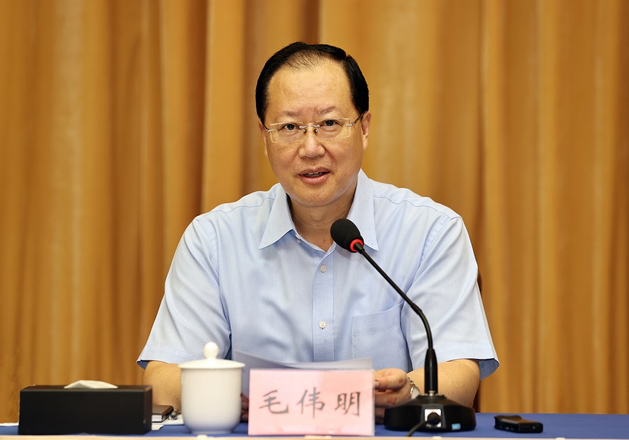 第十四届全运会湖南代表团成立 毛伟明向代表团授旗